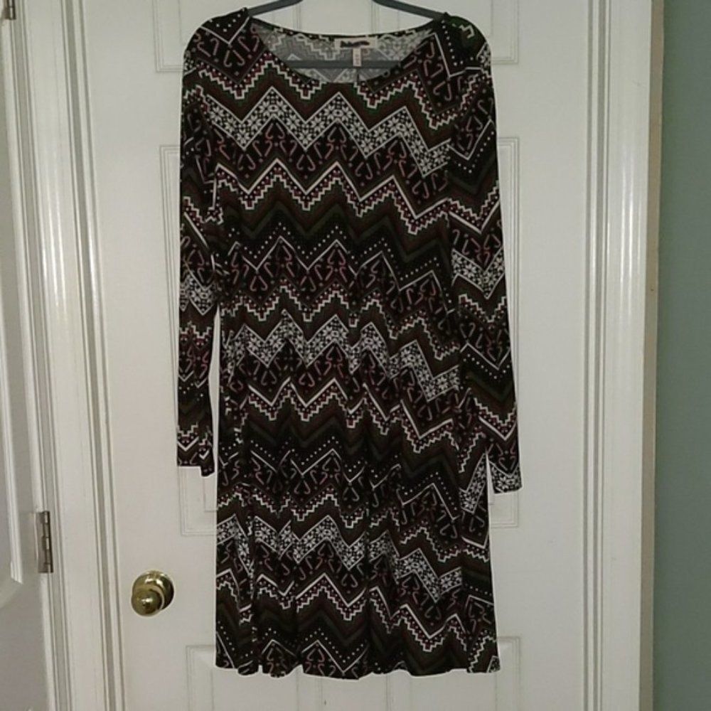 Harlow & Rose Candy Cane Christmas dress Sz XL NWOT Super Soft